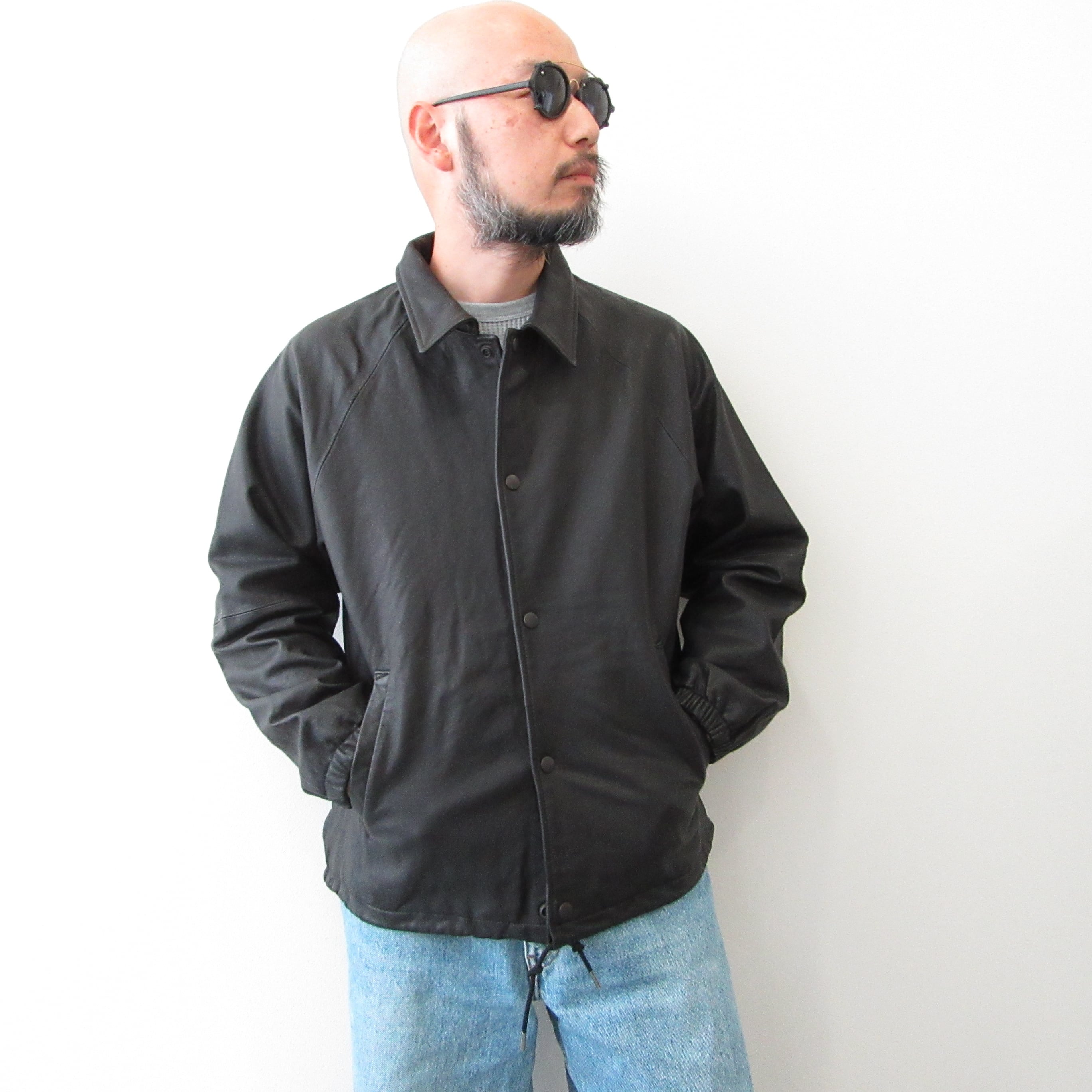 SALUTE HELM レザーコーチジャケット ブラック | セレクトショップen