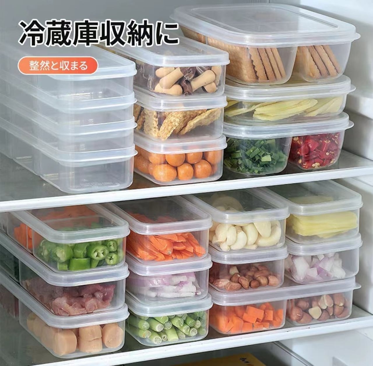 J54 .冷凍庫用収納ボックス｜肉用・密閉・仕切り付き｜食品級・抗菌