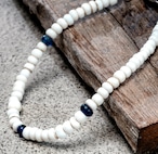 Mandi/マンディ Antique Beads Bracelet (White×Navy)