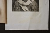 19世紀 フランス 45c 喧騒の聖人と銅版画 アレクサンドリアのキュリロス  アンティーク