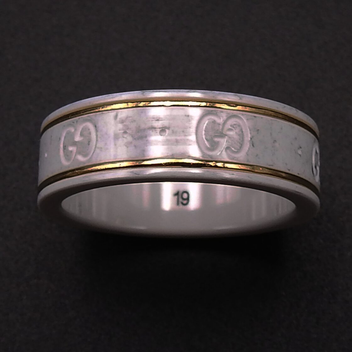 正規品】GUCCI グッチ リング 18号 表記19 アイコン K18YG イエロー  