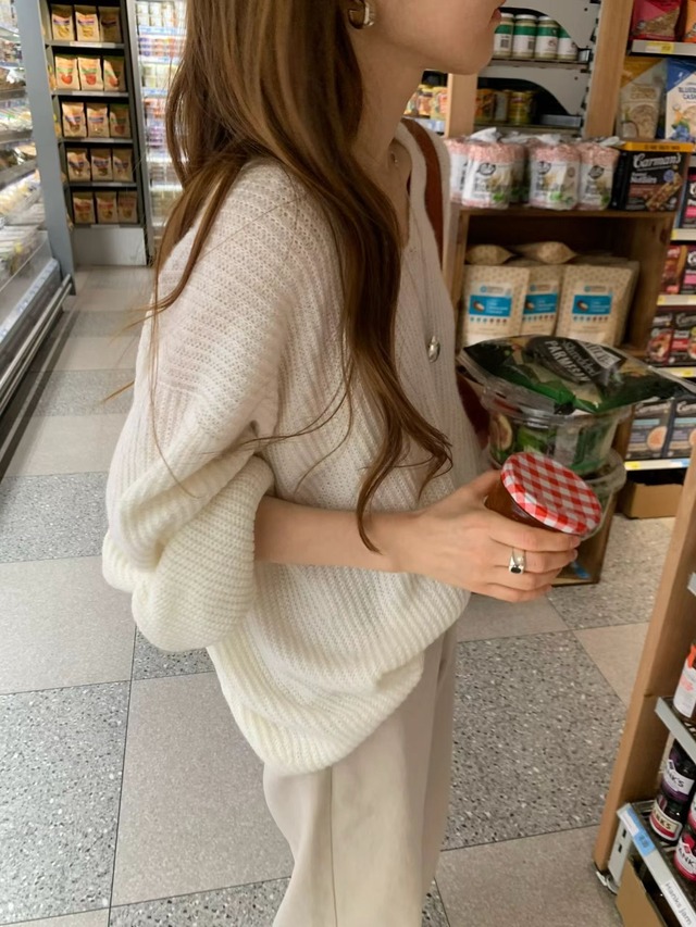 (予約) ounce / Mohair v hatchi knit 2color