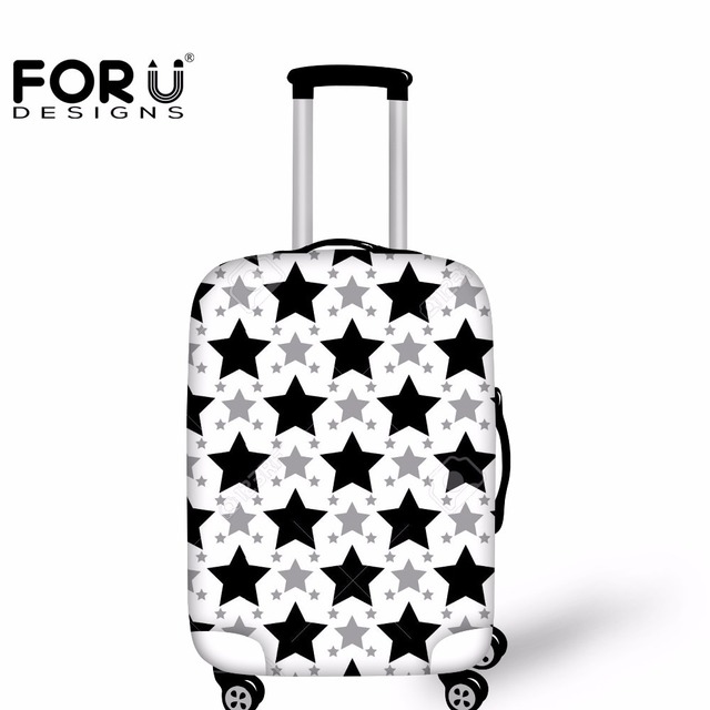 Forudesigns黒スター旅行荷物保護カバーメイドs/m/l弾性防水トランクケースカバー用18-30インチスーツケース