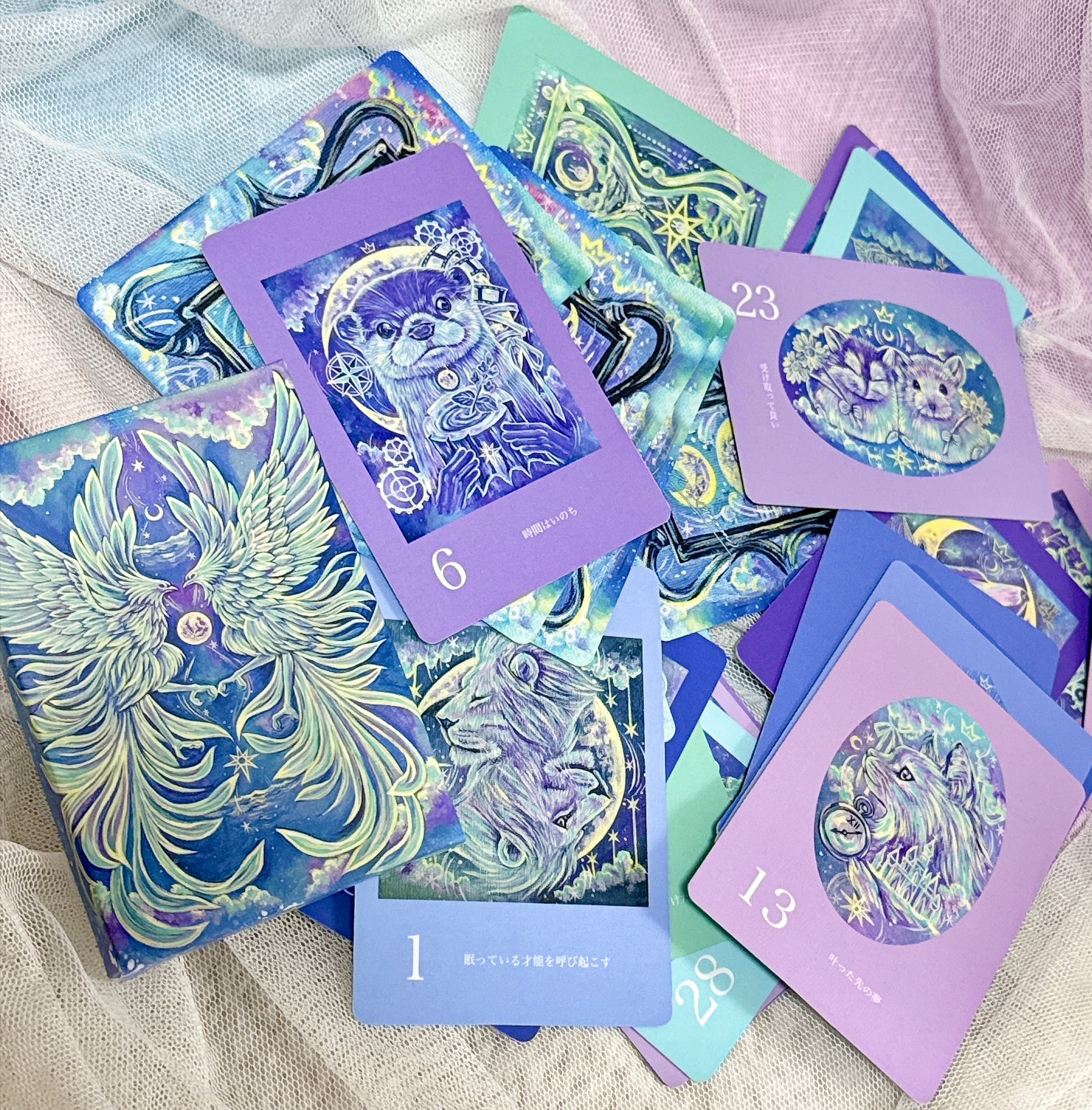 【正規品オラクルカード】超美麗✨海外インディーズ✨柔らかなパステルカラーのデッキ 32枚カードセット】再販鳳凰パッケージ DREAMY VISION オラクルカード