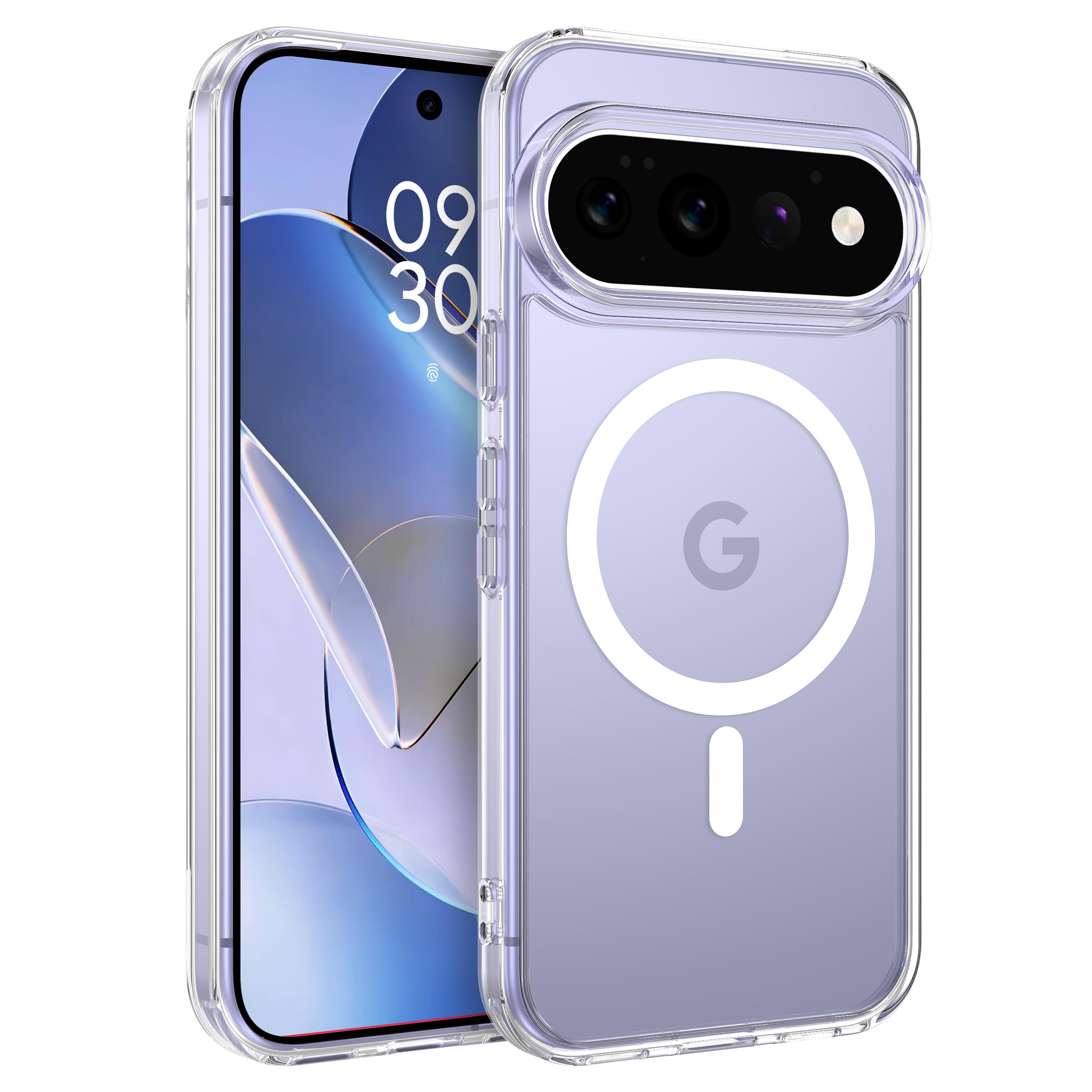 DOMAVER Google Pixel 11 ケース MagSafe対応 全透明 カメラレンズ保護 強化PC背面 6.3" クリア