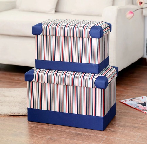 収納スツール １７種類 柄物 高さ25cm 幅40cm 長方形スツール 黒ストライプ パステルストライプ 茶色チェック 収納スツール ロースツール ソファスツール 椅子 小型スツール フットスツール コーヒーテーブル イス北欧 クリエイティブ リビングルーム 家庭用 軽量 玄関 リビング