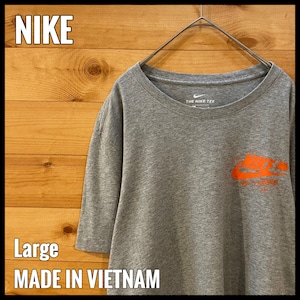 【NIKE】バックプリント Tシャツ ワンポイントロゴ L ナイキ スウッシュ us古着