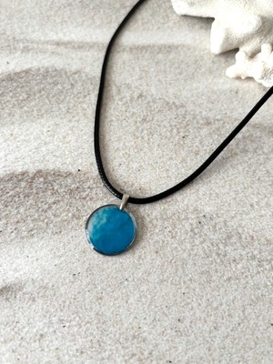 by UPCYCLE ARTIST 3-sun 海洋プラスチック・ネックレス【海】 SUN-11