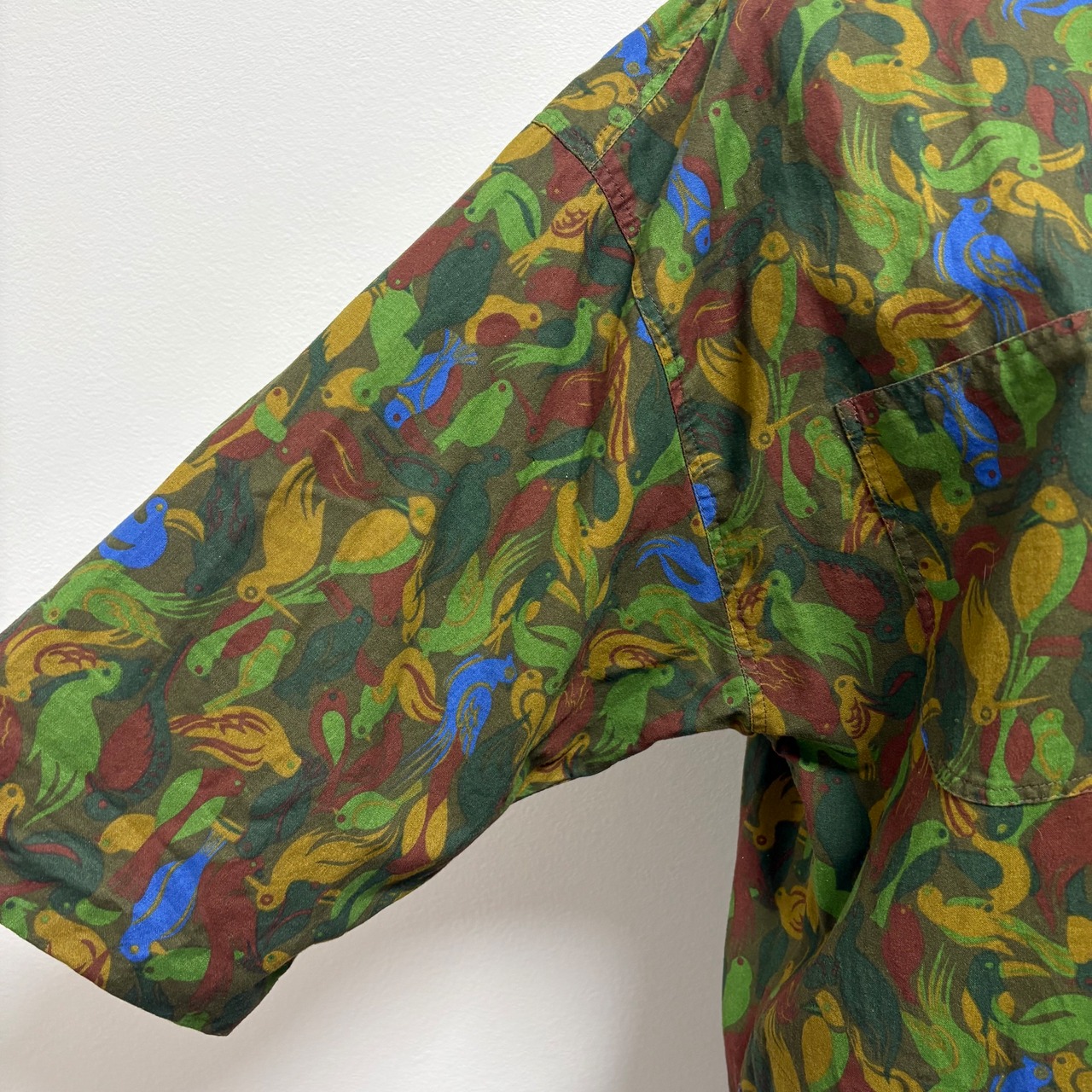 イタリア製 Kucabarra 鳥柄　シャツワンピース