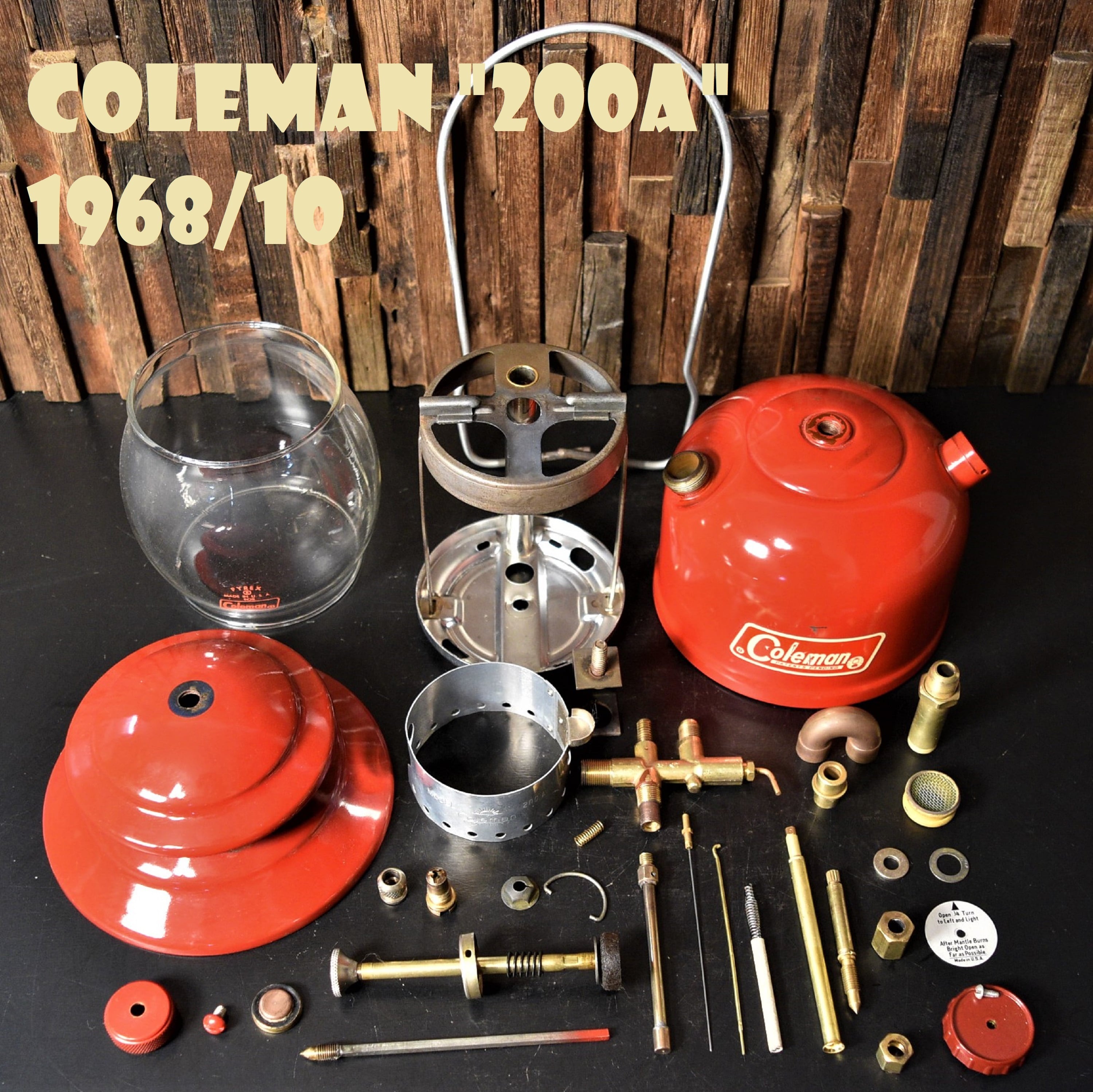 コールマン 200A 1968年10月製造 後期 パテントペンディング ランタン COLEMAN パイレックスグローブ ビンテージ 希少  完全オリジナル 完全分解清掃 メンテナンス済み PATENTS PENDING | スーパービンテージデポ【Super Vintage Depot】  ...