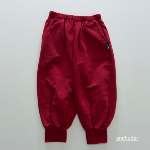 《予約10％OFF 》 リブジョガーパンツ・ANDBUTTER