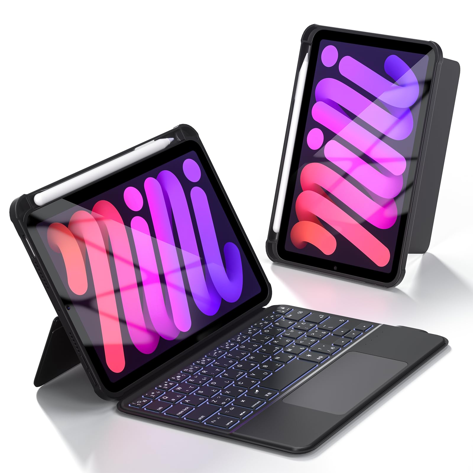 【最新型】Yadkbo iPad mini キーボード 日本語配列 軽量 iPad mini 7/mini 6 8.3インチ対応 7色バックライト付き
