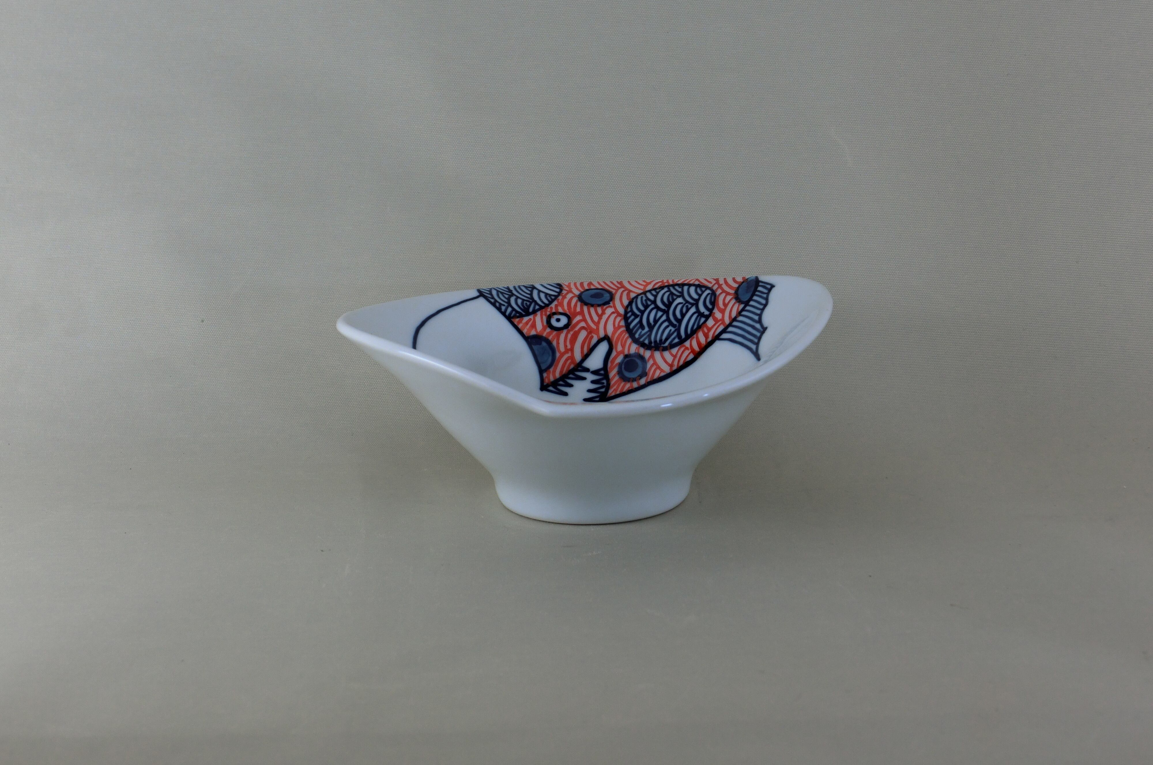 変魚シリーズ　朝顔小付　ちょうちん（赤）