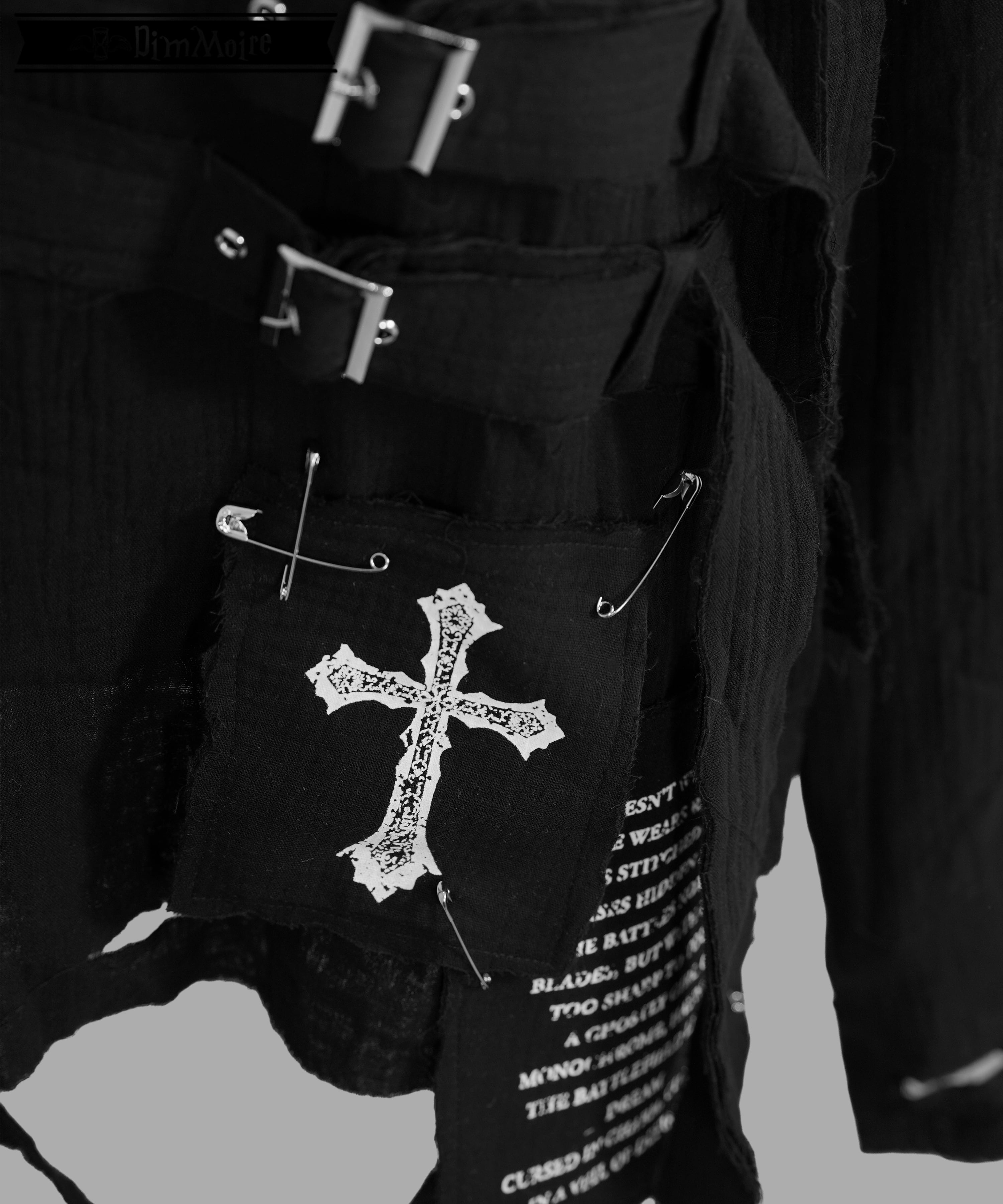 新品未使用 タグ付きDim Moire 救済の十字ガーゼトップス Black 拘束ガーゼトップス【Black】 | DimMoire