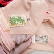 【美品 フラダンス衣装】ピンク ALOHA STANDARDS アロハスタンダード ワンピース ドレス 花 鮮やか ノースリーブ ベロア 赤