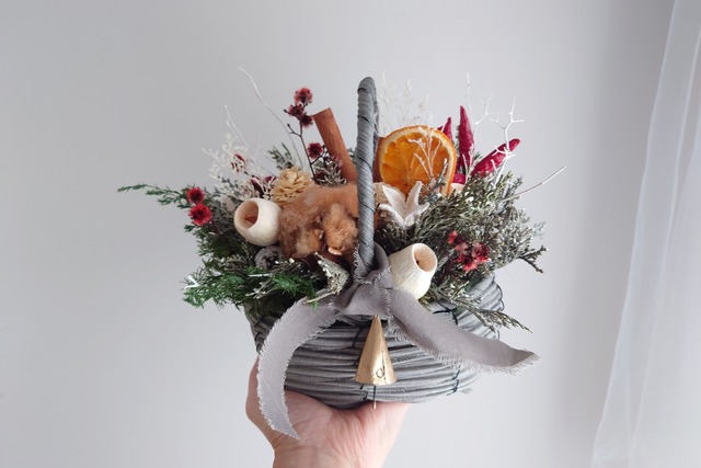 【1点もの】冬の森のかご