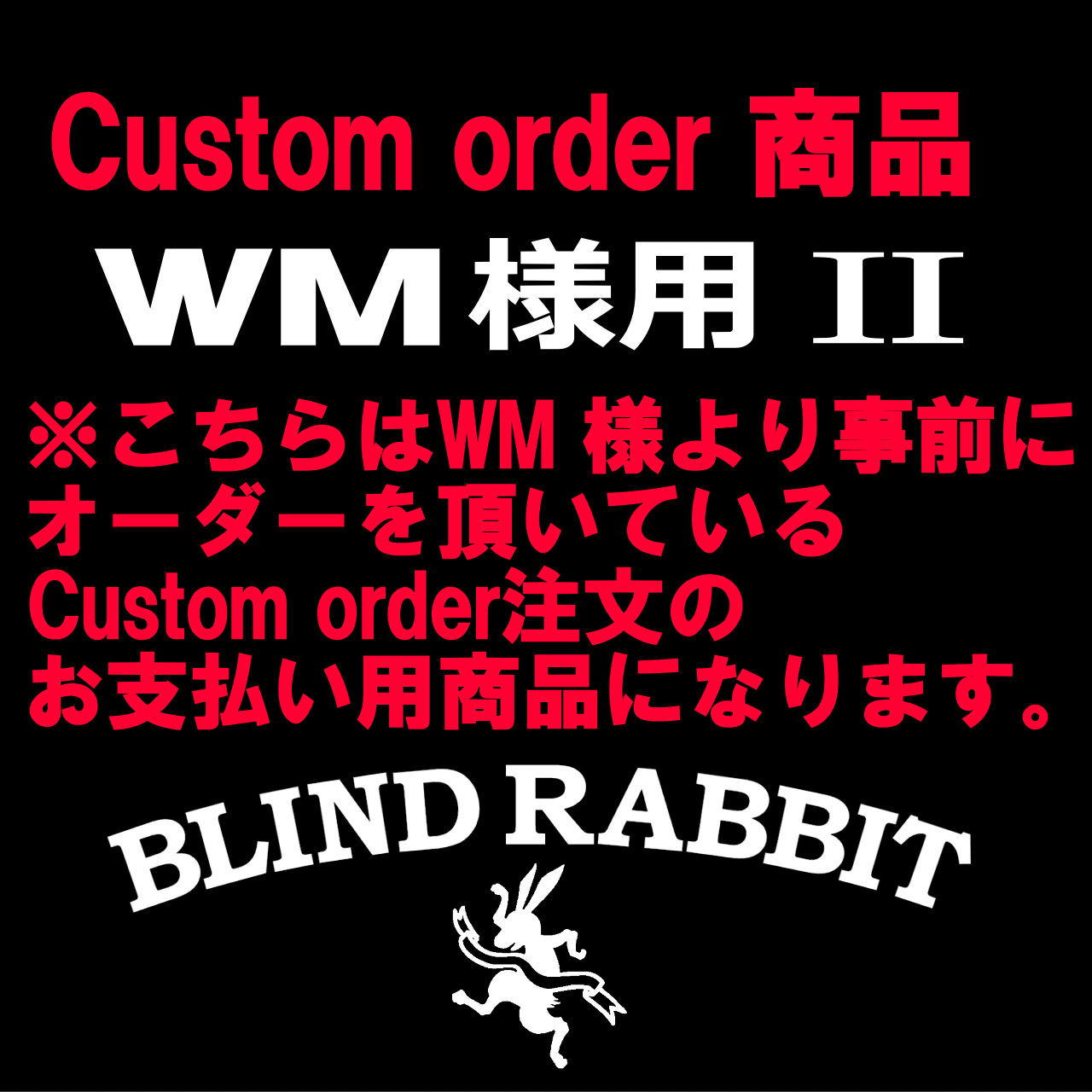 WM様カスタムオーダーお支払い用 Ⅱ