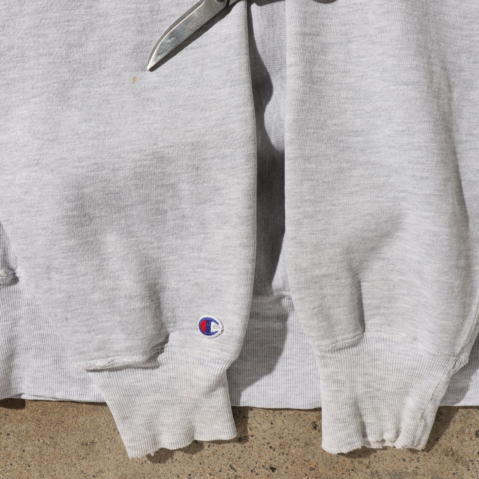 90s XL リバースウィーブ グレー チャンピオン スウェット 