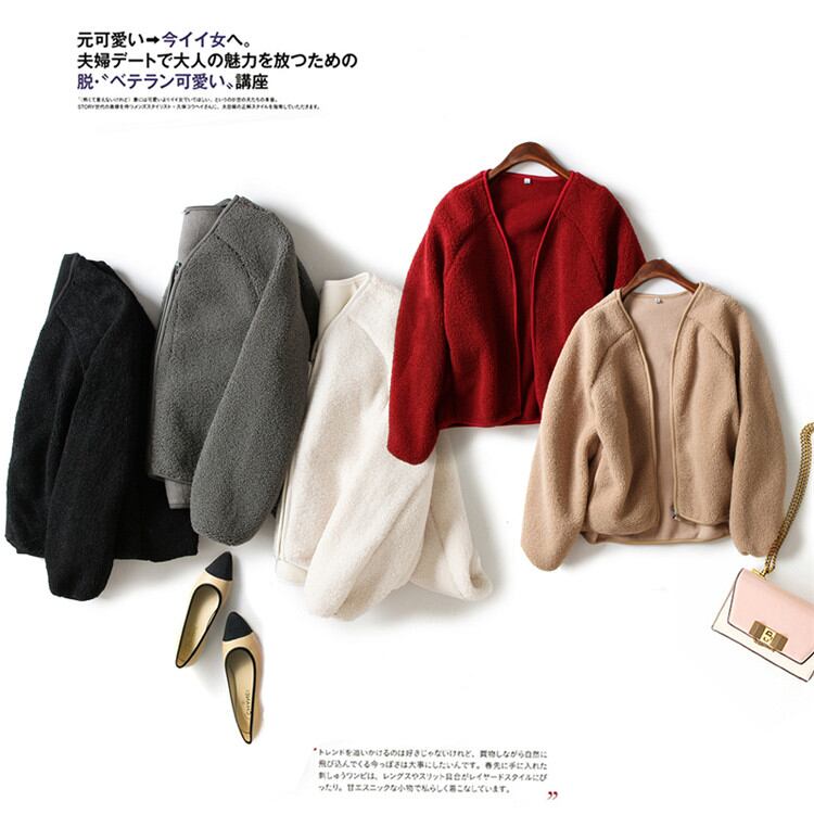 ガーリーなムード演出可能 韓国ファッション ポーラーフリース コート チェスターコート カーディガン