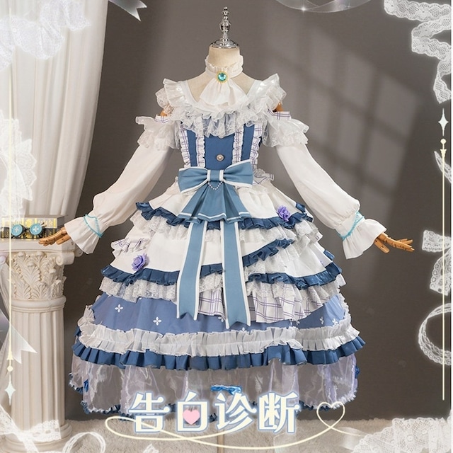 アイドル衣装｜青薔薇とフリルが彩る甘ロリドレス6点セット