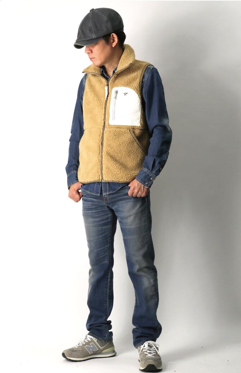 送料無料】Schott(ショット) レザー ポケット パイル ベスト 送料無料】Schott(ショット) レザー ポケット パイル ベスト