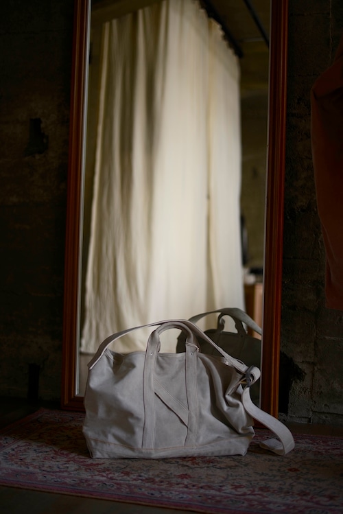 NICENESS / S.LEDZ  SUEDE LEATHER NN SHOULDER TOTE BAG (LIGHT BEIGE)