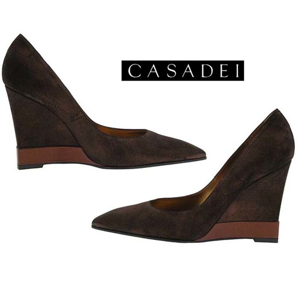 値下 38#【新品】ウェッジ パンプス CASADEI/カサデイ 箱 イタリア産 値下 38#【新品】ウェッジ パンプス CASADEI/カサデイ 箱