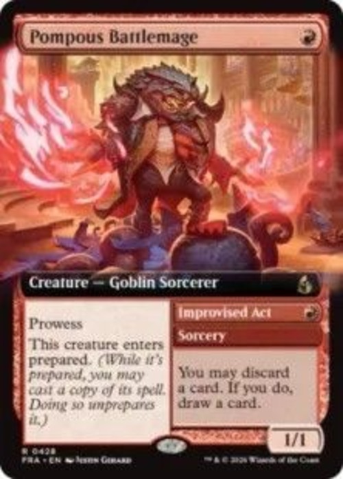 MTG《驕慢な戦闘魔道士/Pompous Battlemage(FRA)》英語 拡張アート の商品画像