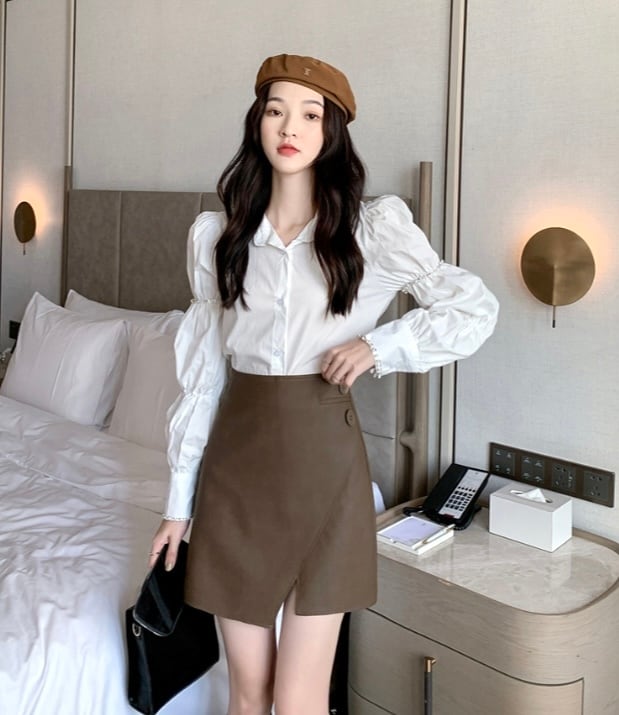 レザータイトミニスカート | mirinaju