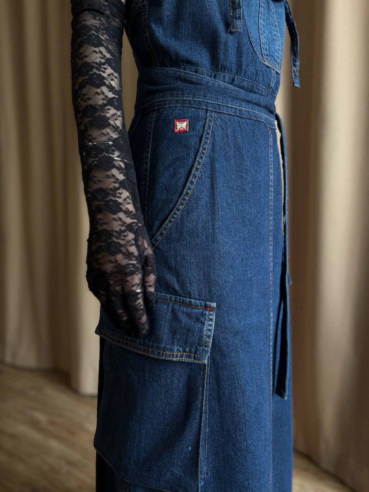 MADE IN JAPAN denim maxi dress-4767-6