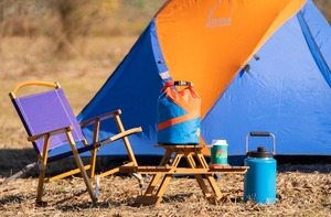 マルチポーチ Journey pouch ブルー×オレンジ