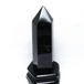 1Kg 黒水晶 六角柱 モリオン ポイント 置物 一点物 台座付属 152-4340