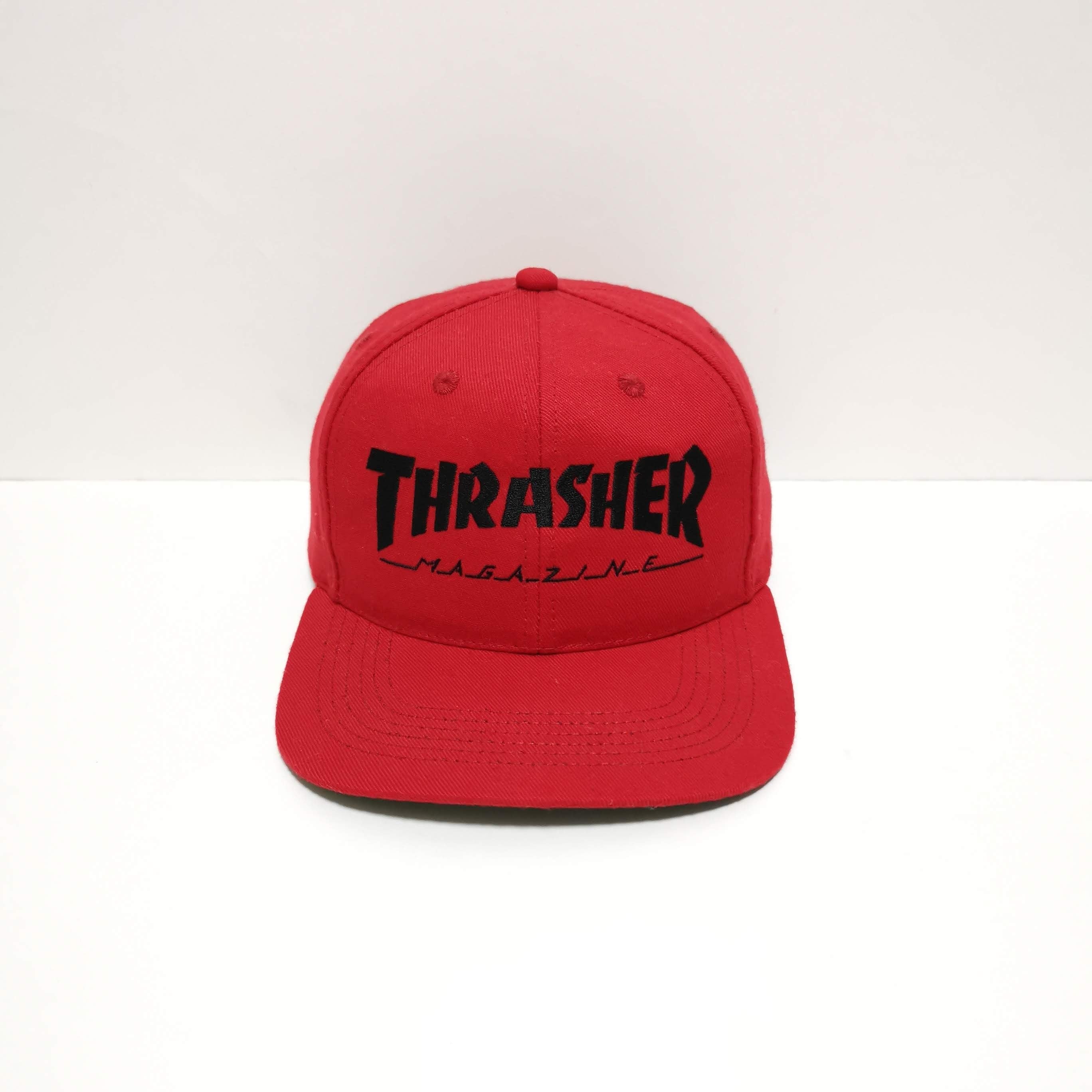 送料無料 90s スラッシャー THRASHER MAG キャップ CAP 赤 USA製 ...