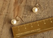 クリスタルパールのクラシックピアス（K14GF）