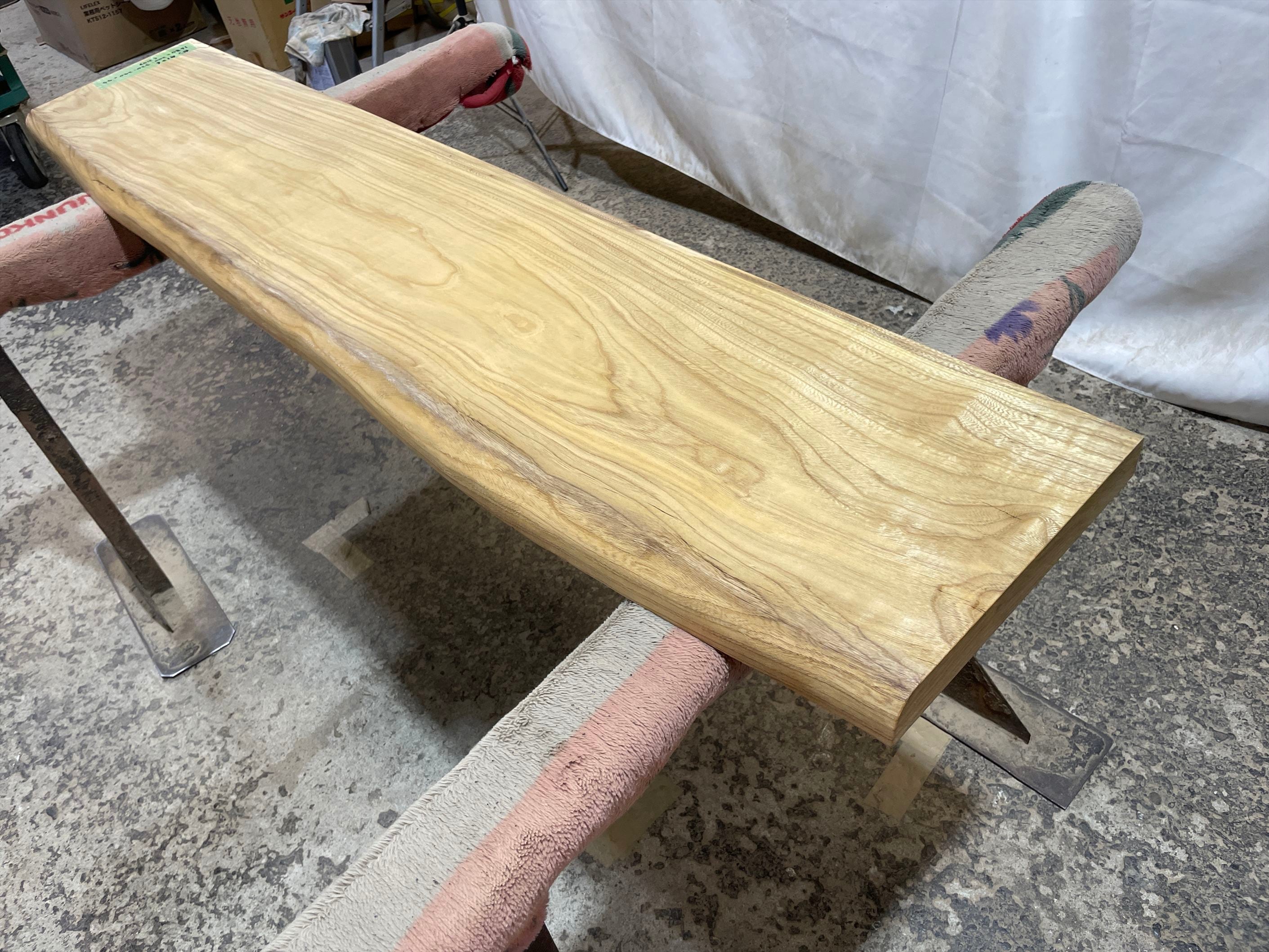 セン9136 栓 一枚板無垢 乾燥材 1680x300-320-290x44mm カウンター 棚