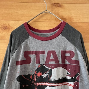 【star wars】スターウォーズ プリント 七分袖 ベースボールTシャツ M カイロレン 春物 US古着