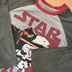 【star wars】スターウォーズ プリント 七分袖 ベースボールTシャツ M カイロレン 春物 US古着