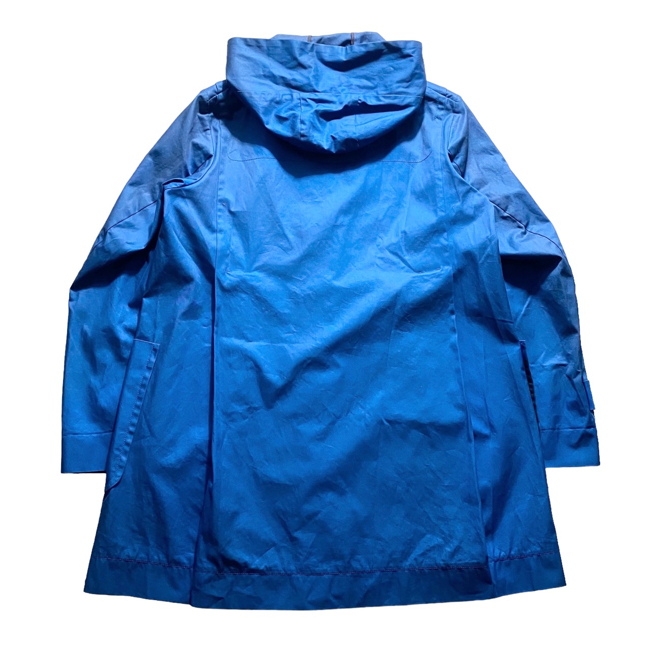 JIL SANDER royal blue color cotton hooded coat