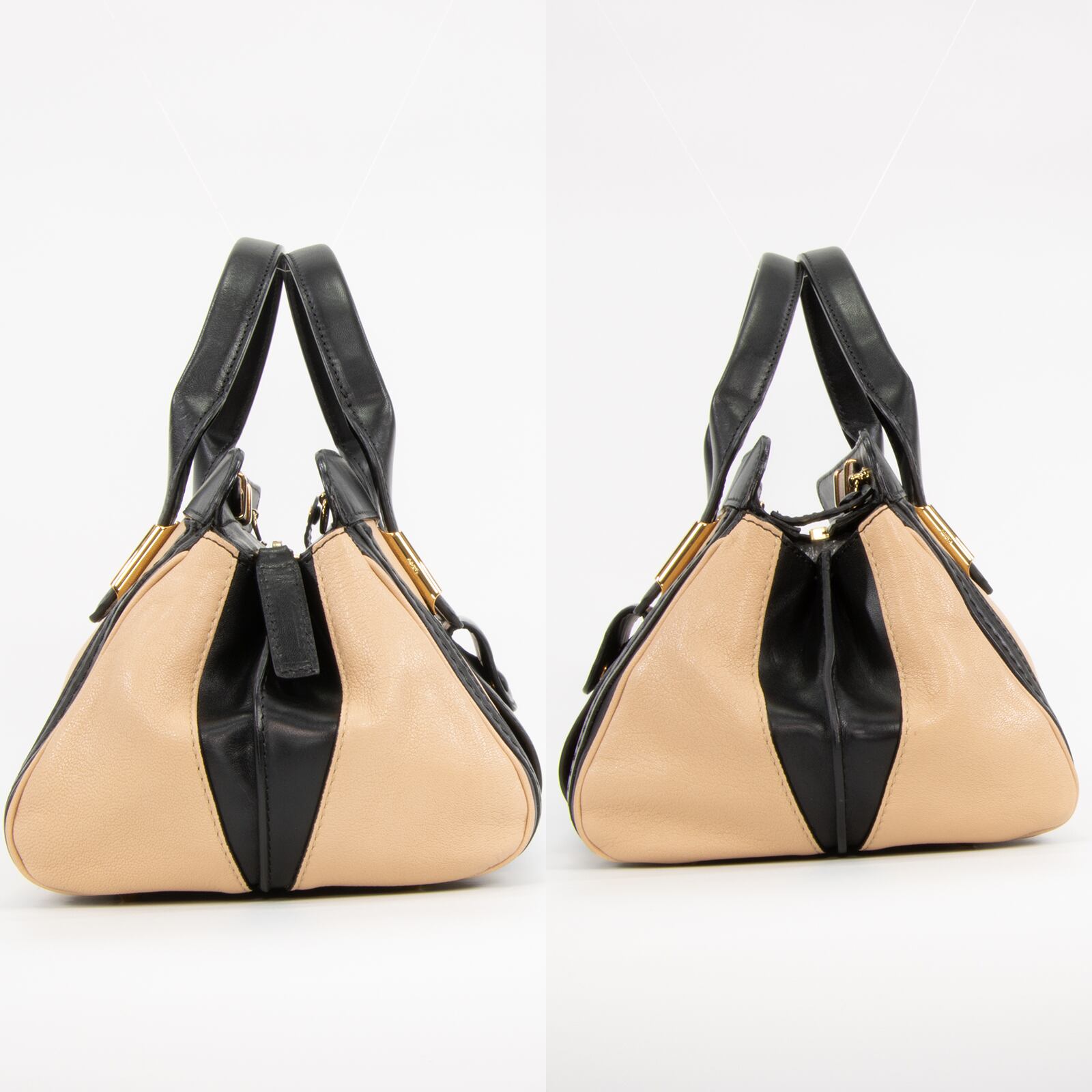極美品】Chloe クロエ リトルアリス バイカラーハンドバッグ 在庫 処分 