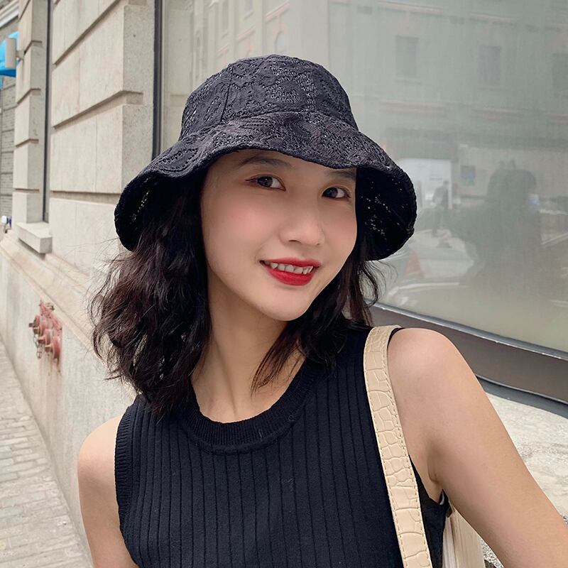 レースサマー薄手 帽子 夏物 ブラック・アイド・ピーズ18897699252