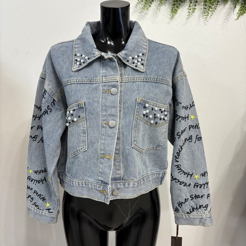 RENAULT パール&刺繍デニムJK 563407-1