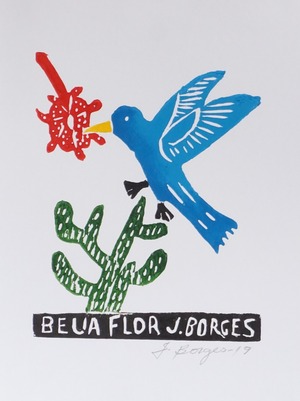 J.BORGES ジョタ・ボルジェス 木版画S　【BEIJA FLOR】