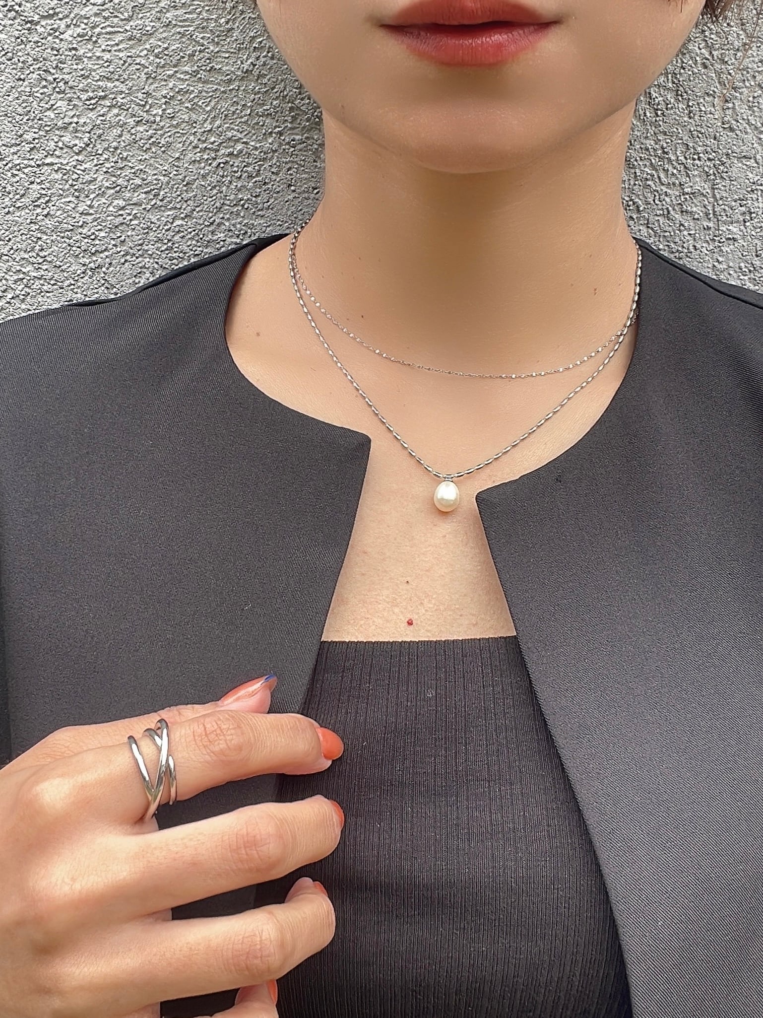 ELCHELE COFFEE MAME NECKLACE シルバー925 Parle Sterling Silver Idaho Garnet Pendant PMC071O4XSI | Ken