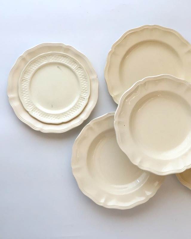 Digoin & Sarreguemines ディゴワン・サルグミンヌ 花リム プレート/C