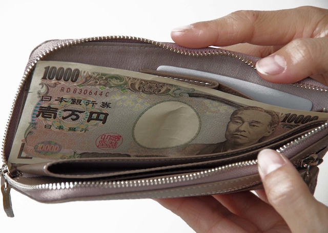 【SRK01】　1万円札が折らずに入る最少サイズの長財布「L字束入」