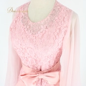 社交ダンス 衣装 スタンダード ドレス ワンピース ステージ衣装 パーティドレス レディースリボン ピンク系 花柄 レース 派手 長袖 かわいい 華やか 上品 繊細 シック スタイルアップ かわいいドレス フェミニン パーティー衣装 ダンス衣装 春 夏 おしゃれ レディース服 ワンピースドレス フラワー レースドレス 舞台衣装 楽しい 着心地よい プリンセス感