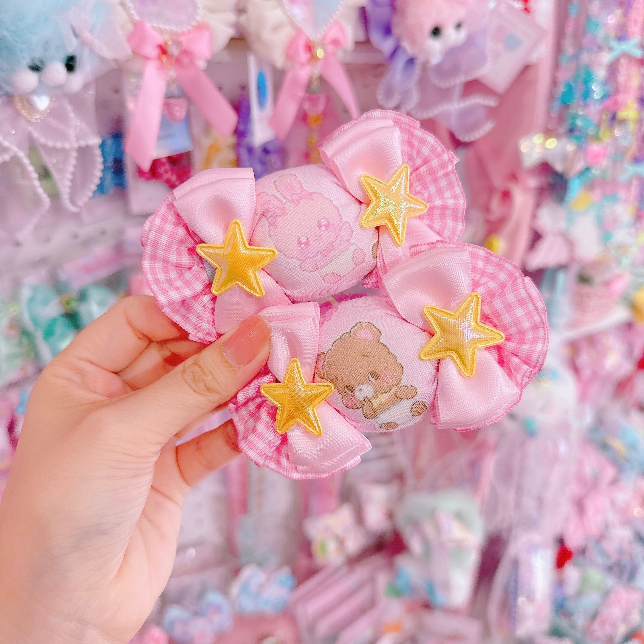 【D8】71-8キャンディリボンツインヘアゴム