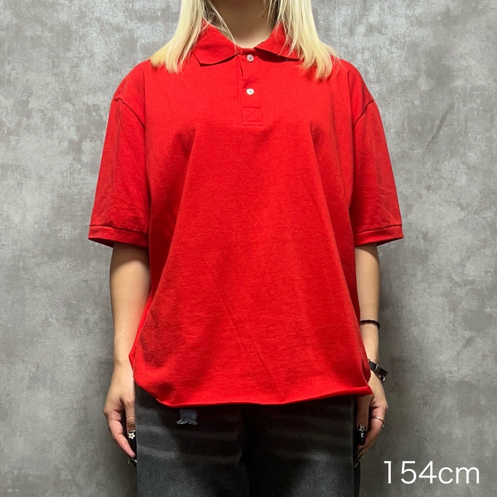 Made in USA】【ショート丈リメイク】Stedman 半袖ポロシャツ XL 