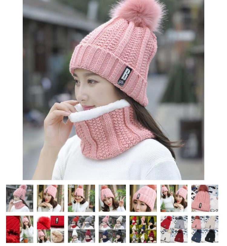 H&M ニット帽 ピンク - 帽子