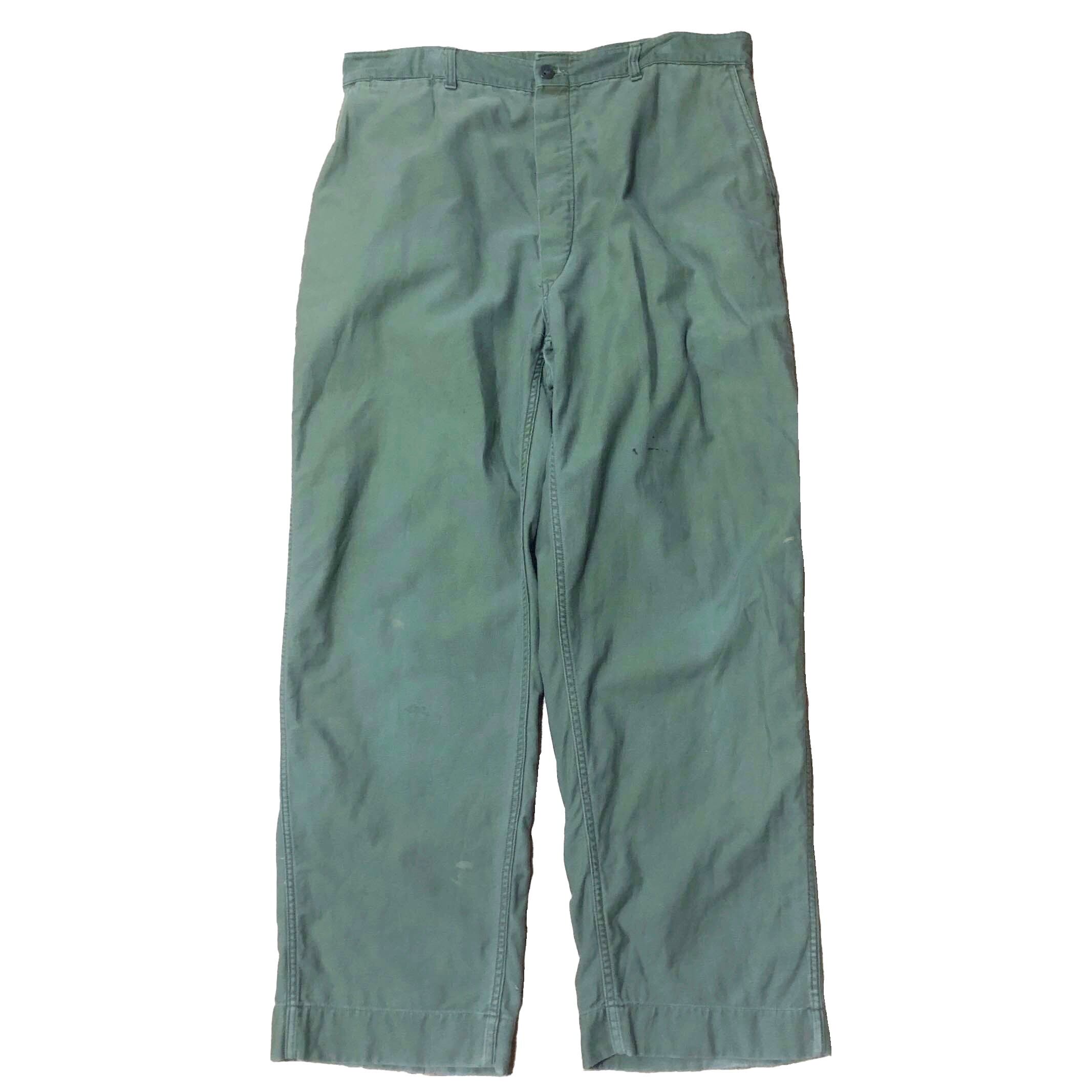 W38】50s USMC P-58 UTILITY TROUSERS コットンサテン ベイカー W38】50s USMC P-58 UTILITY TROUSERS コットンサテン ベイカー